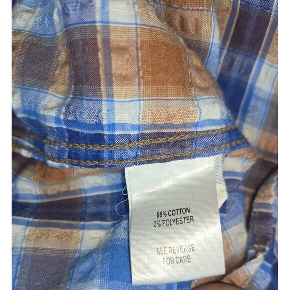 Johnston & Murphy Men's Slim Fit Short Sleeve Shirt Large - Picture 6 of 7